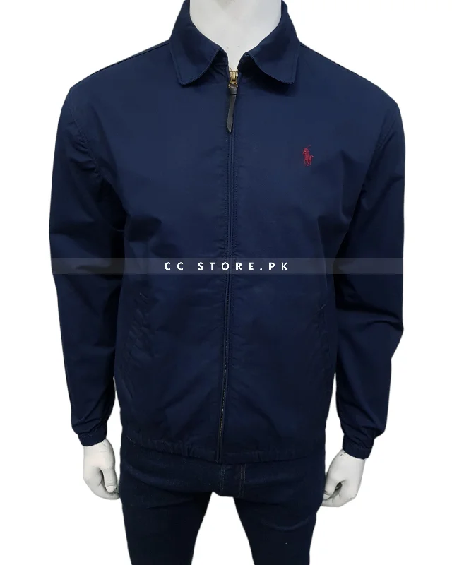 RL Bayport Cotton Navy Blue Jacket Snapped Jacket Toggled Jacket Drawstring Jacket