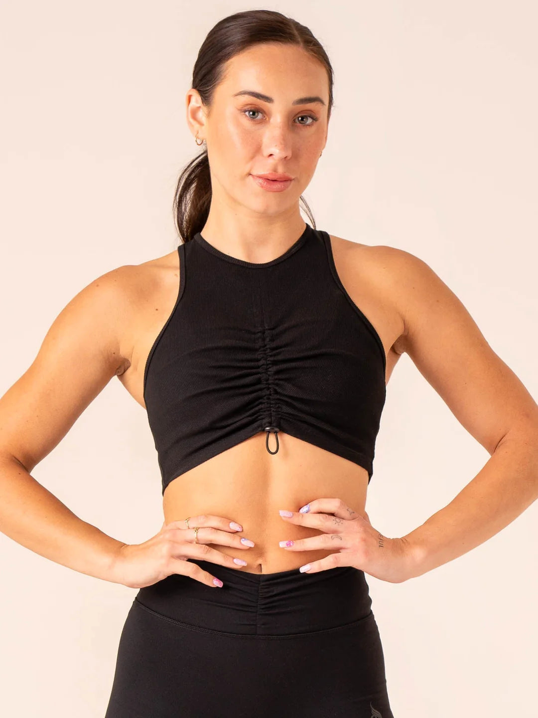 Ryderwear | Tempo Rib Tank - Black gym tank top