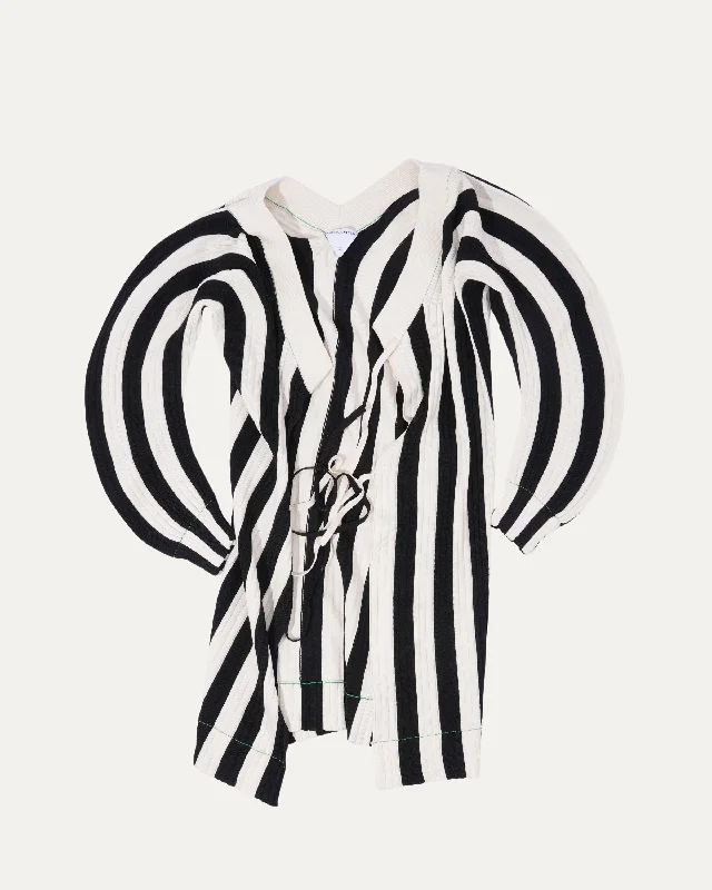 Resort Striped Linen Cardigan Casual Formal Business