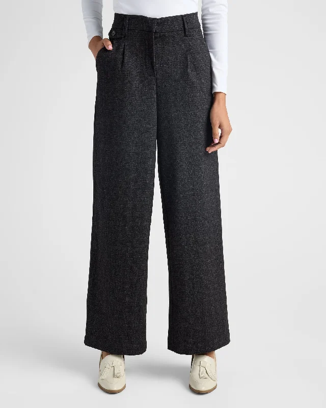 Absolution Skyrise Ponte Wide Leg Trouser Trousers Satin Smooth