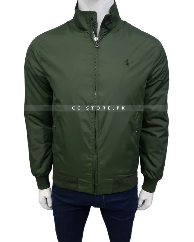 RL Southport Harrington Green Jacket Front Pockets Side Pockets Patch Pockets