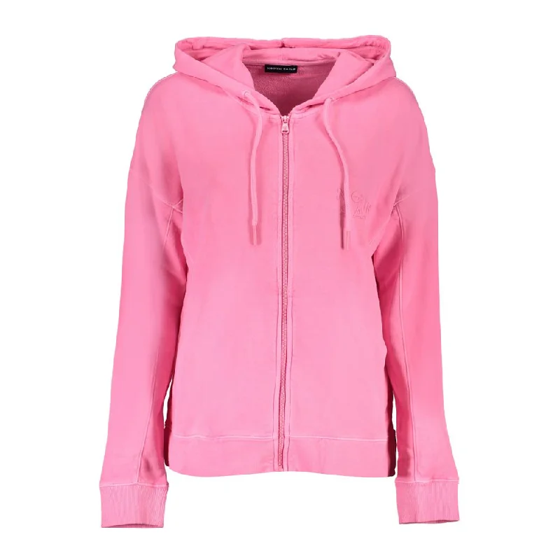 North Sails Pink Cotton Sweater Neon Metallic Matte