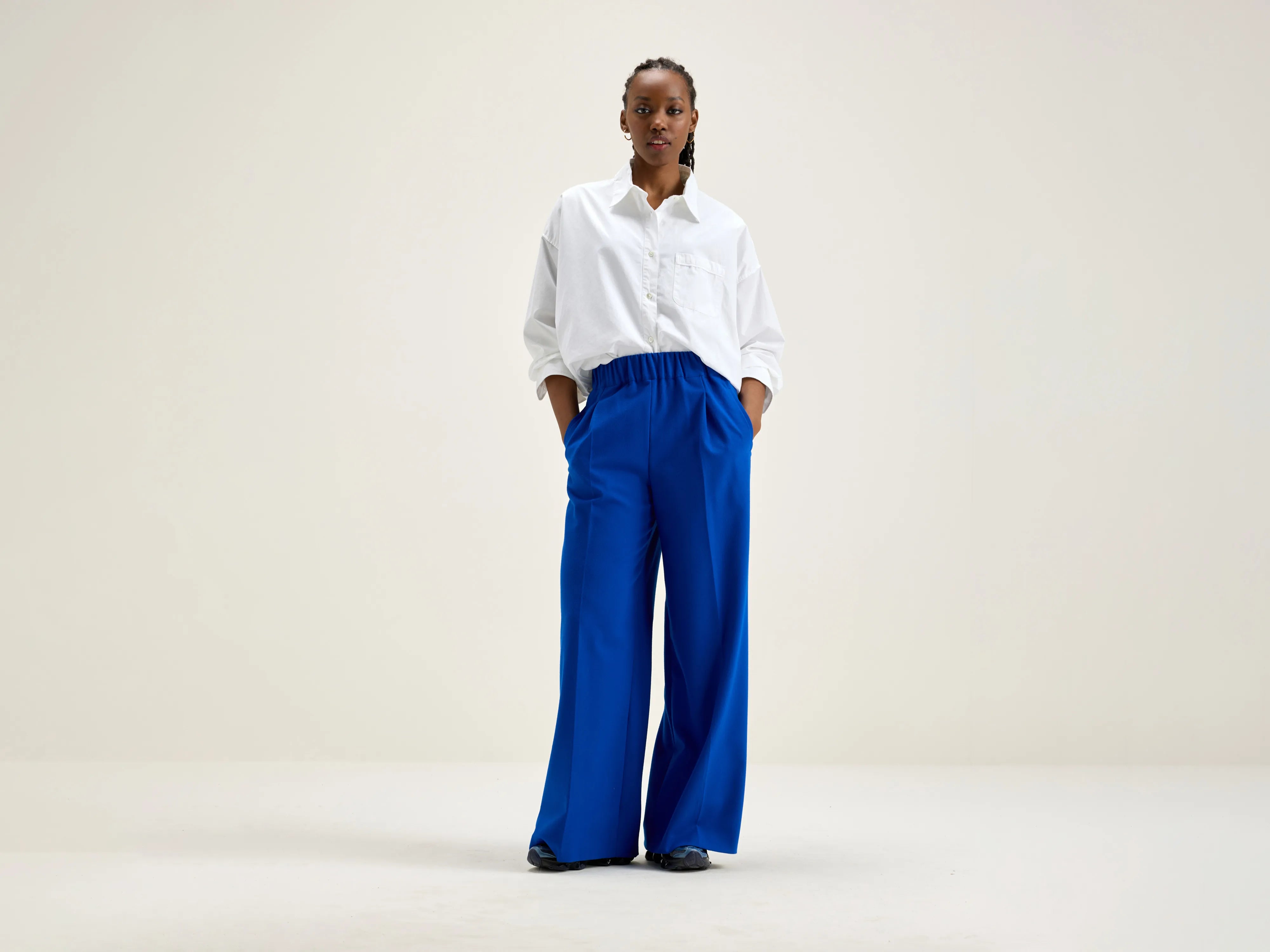 Vespa wide trousers (242 / W / LAZULI) Trousers Spring Floral