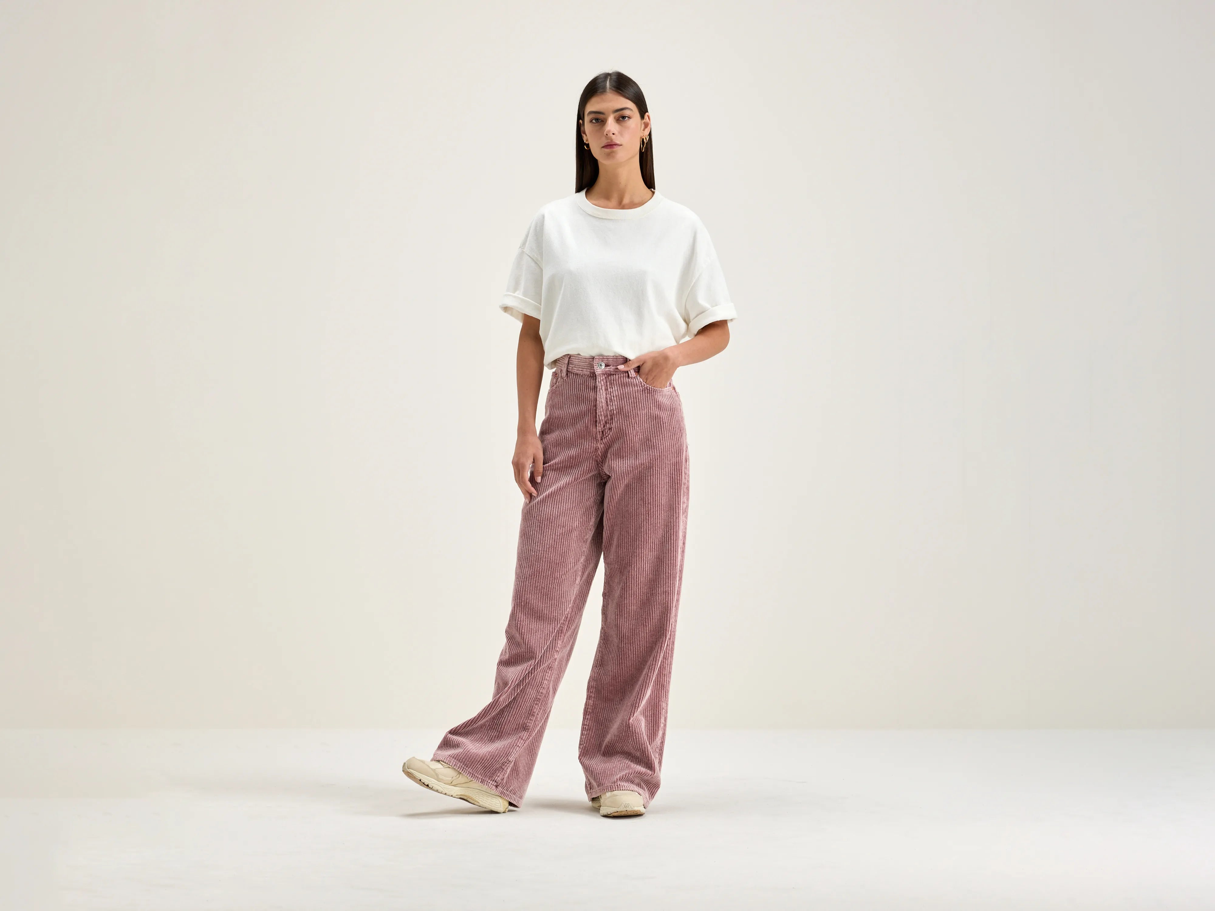 Parthe trousers (242 / W / FARD) Trousers Flared Retro
