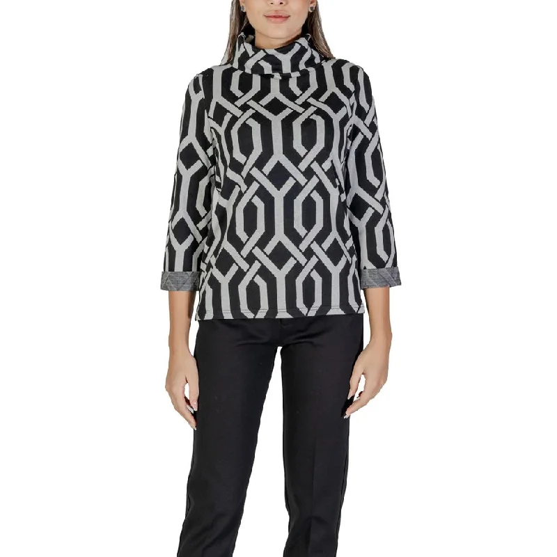 Street One Black Polyester Sweater Boxy Sweater Fitted Sweater A-Line