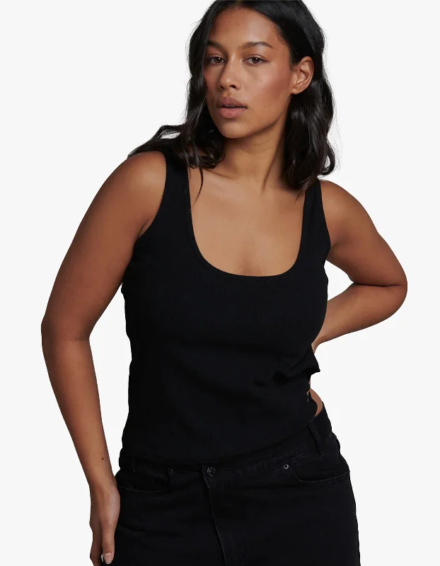Jordy Tank - Black summer tank top