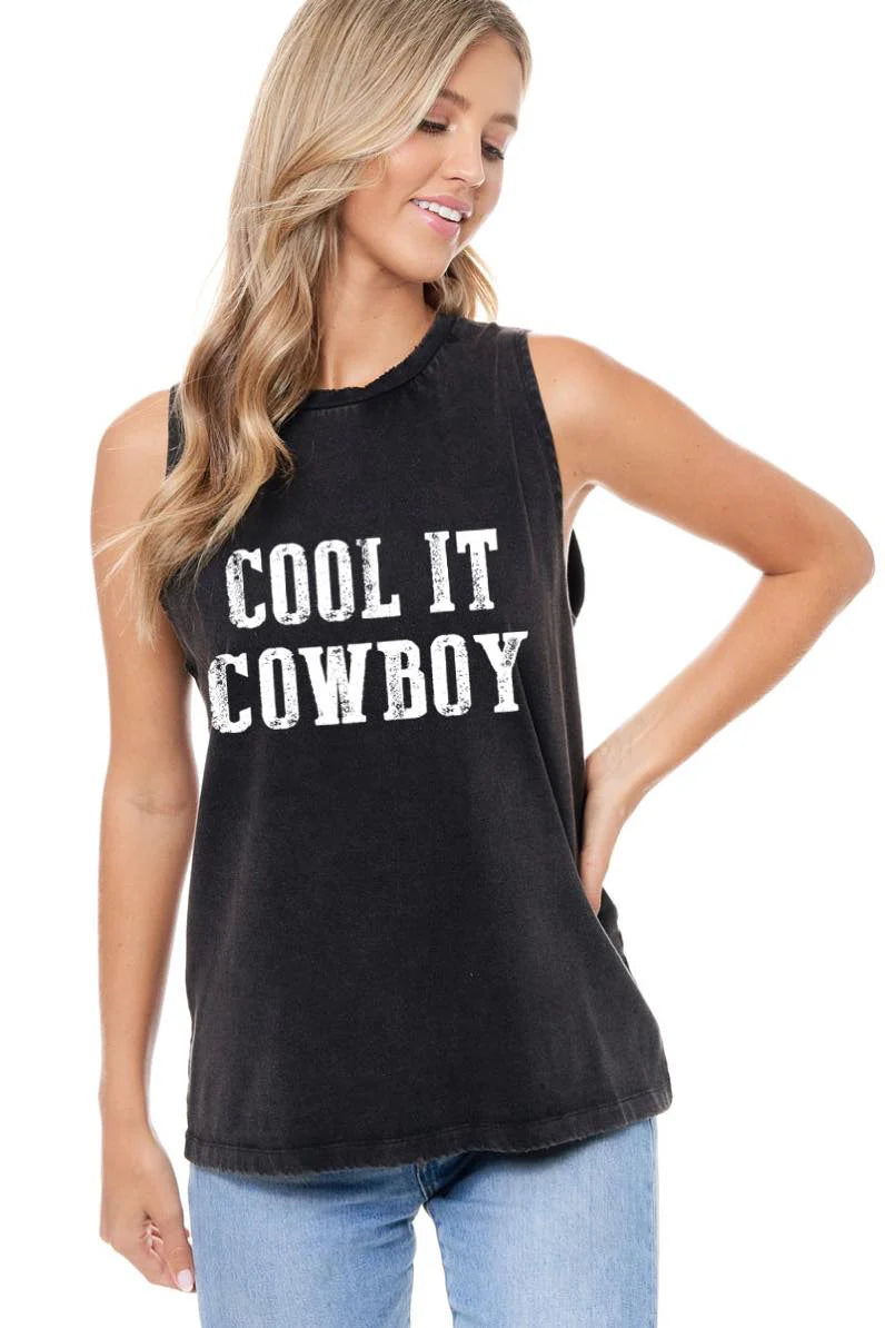 Cool It Cowboy Tank cropped tank top