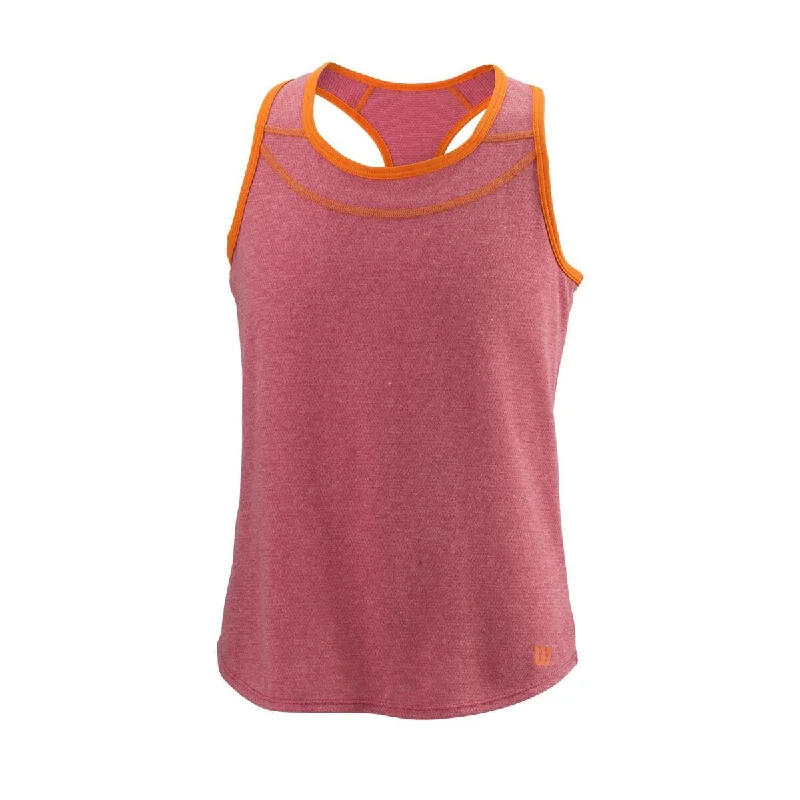 Wilson Girl's Competition Tank Top II (Pink/Orange) charcoal tank top