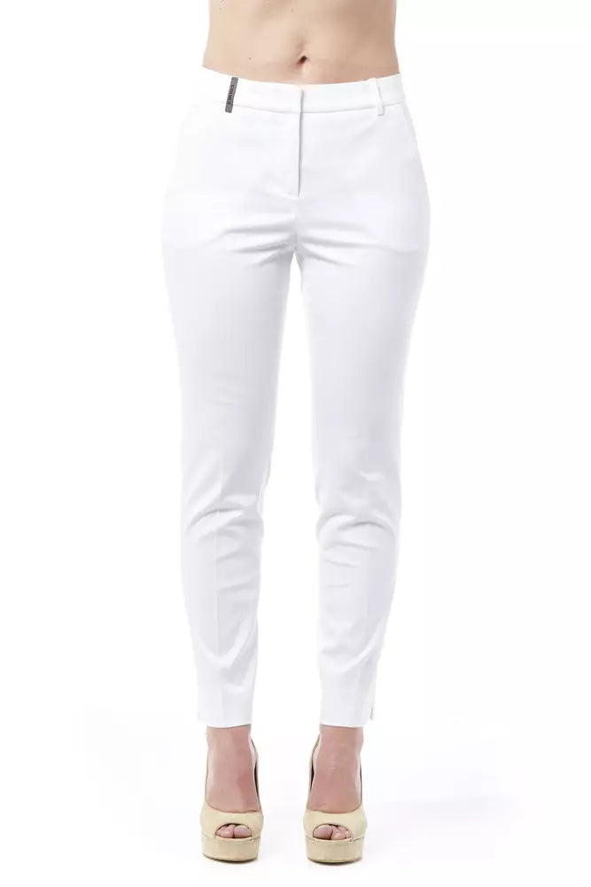 Peserico Chic High Waist Cigarette Leg Trousers Trousers Polka Dot Cute