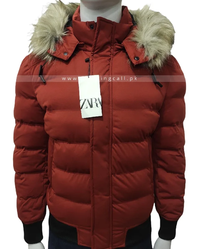 ZR Puffer Red Jacket with Removable Fur Hood (365) Print Jacket Jacquard Jacket Embroidered Jacket ZR Puffer Red Jacket with Removable Fur Hood (365) Print Jacket Jacquard Jacket Embroidered Jacket