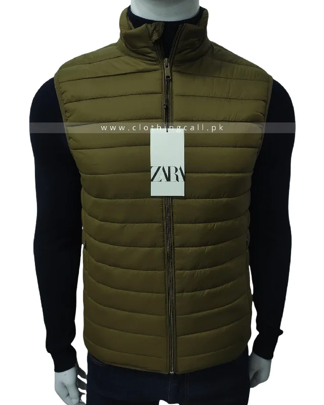 ZR Sleeveless Olive Green Puffer Jacket (500) Fleece Jacket Down Jacket Feather Jacket ZR Sleeveless Olive Green Puffer Jacket (500) Fleece Jacket Down Jacket Feather Jacket