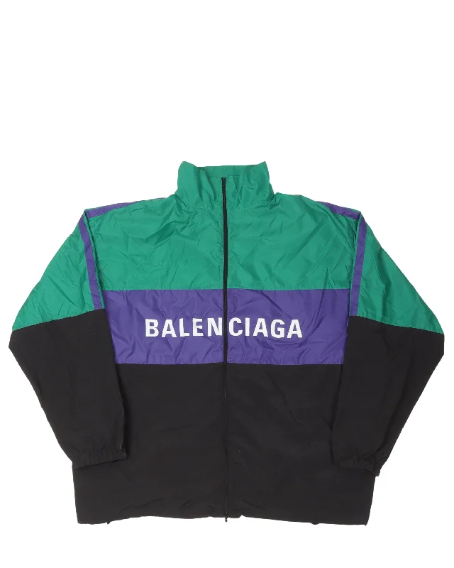 Color Blocked Windbreaker Jacket Denim Jacket Leather Jacket Suede Jacket