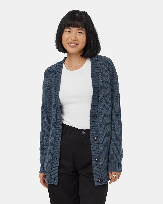Highline Oversized Button Cardigan Welt Pockets Slit Pockets Flap Pockets