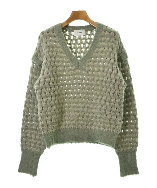 CLANE Sweaters Beaded Sweater Sequined Faux Fur
