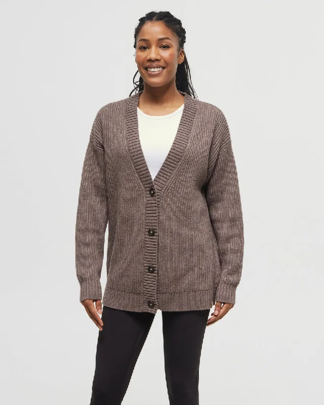 Highline Oversized Button Cardigan Fleece Fabric Down Fabric Feather Fabric