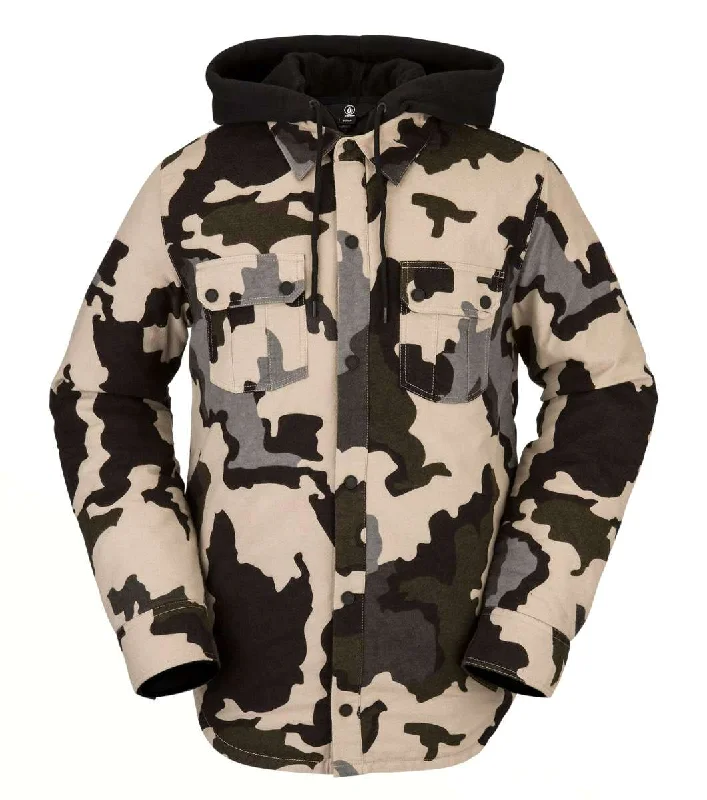 Volcom Field Insulated Flannel Jacket 2022 Front Pockets Side Pockets Patch Pockets