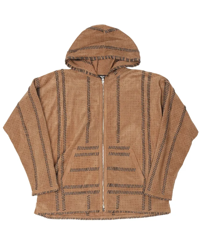 Leather Hooded Jacket Jersey Jacket Tulle Jacket Batik Jacket