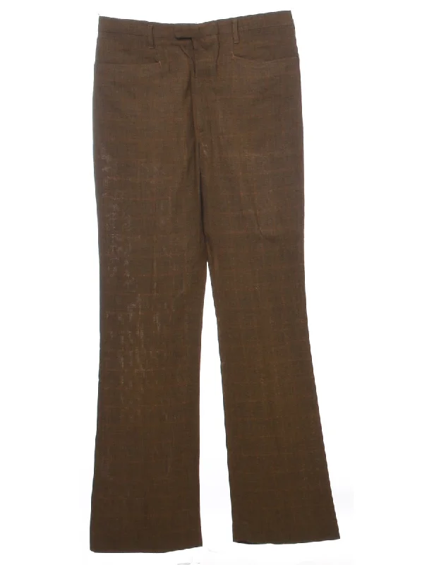 Boot Cut Shape Checked Trousers - W30 L32 Trousers Favorite Customer