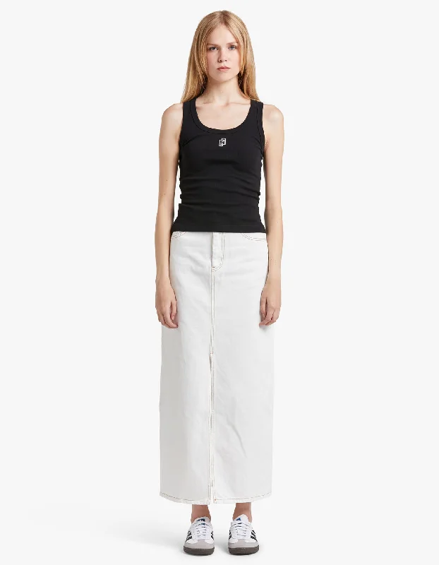 Kendall Monogram Tank - Black cropped tank top