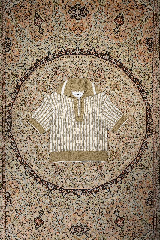 UNIFORME OVERSIZED OPEN COLLAR SWEATER (LEGNO&LATTE) Striped Floral Plaid