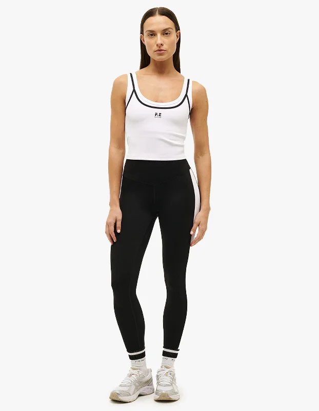 Forward Tank - Optic White v-neck tank top