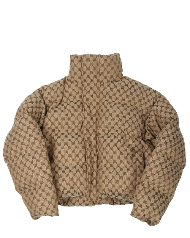 Gucci Hacker Monogram Puffer Jacket Trench Coat Raincoat Waterproof Jacket