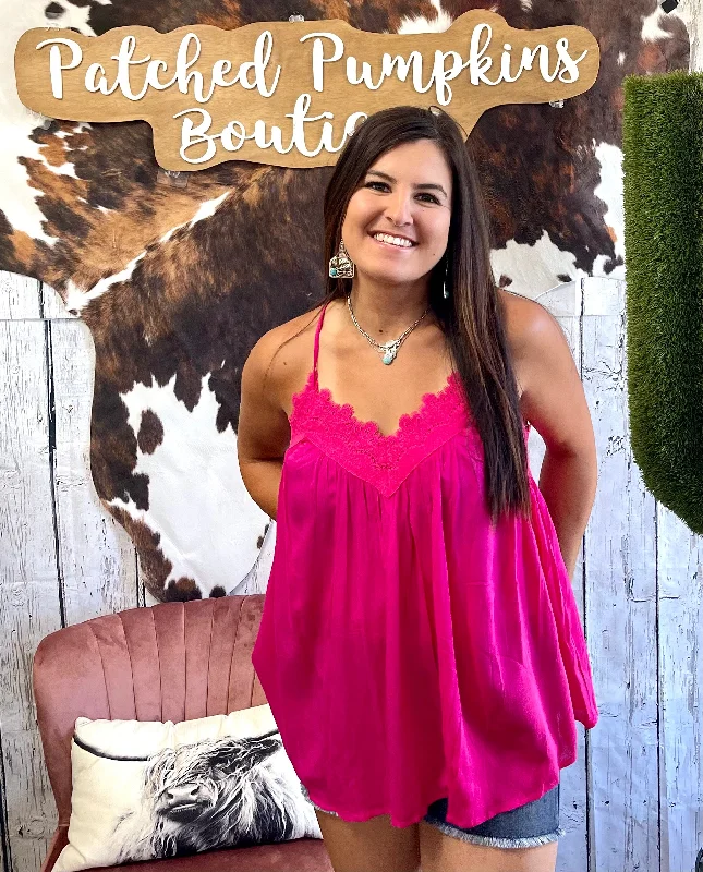 Teresa tank-Hot Pink modal blend tank
