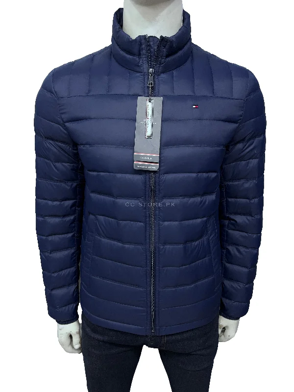 TH Packable Duck Down Navy Blue Puffer Jacket Jacket Blazer Coat