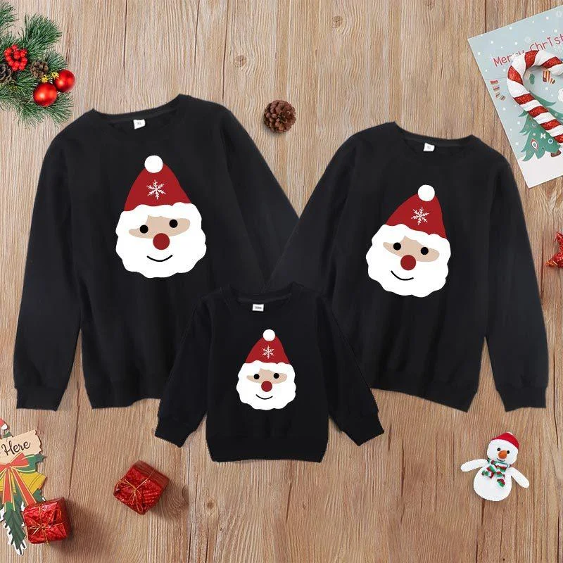 Santa Matching Family Sweater Transparent Opaque Sheer