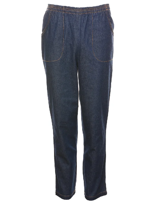 Blair Dark Wash Denim Trousers - W30 L30 Trousers Fall Fleece