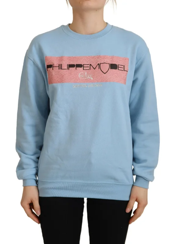 Philippe Model Elegant Light Blue Long Sleeve Sweater Chenille Blend Fleece Blend Nylon Blend Philippe Model Elegant Light Blue Long Sleeve Sweater Chenille Blend Fleece Blend Nylon Blend