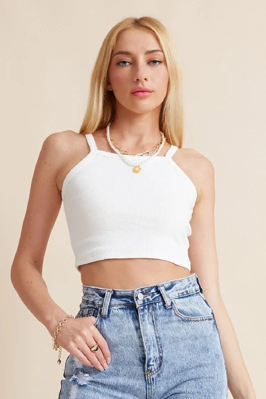 Rib Cropped Tank Top adorable tank top