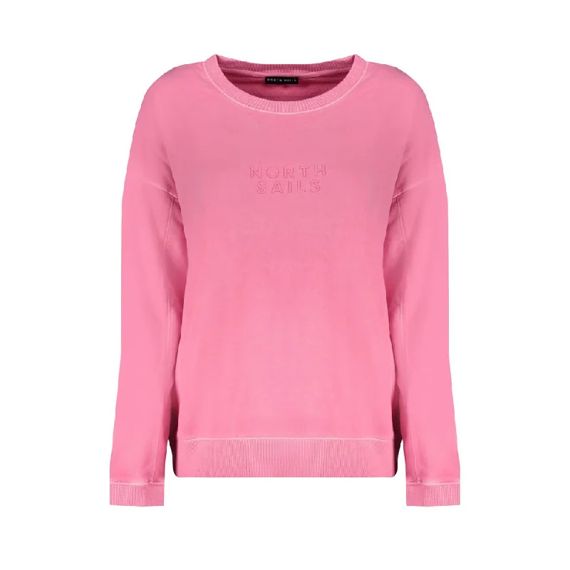 North Sails Pink Cotton Sweater Glossy Satin Silk
