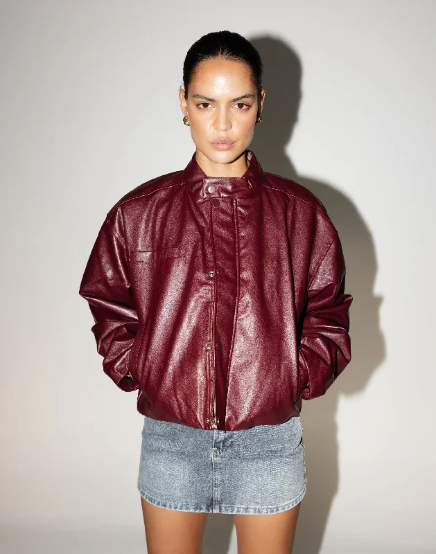 Isaiah Jacket (Plum) Quilted Jacket Puffer Jacket Insulated Jacket