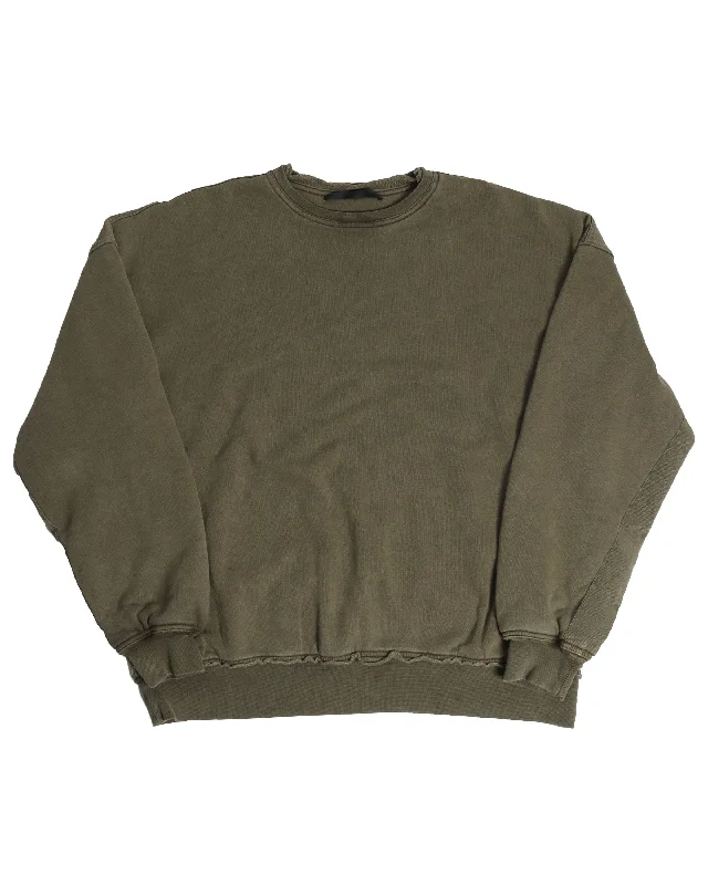 Olive Double Layered Sweater Elegant Classic Vintage