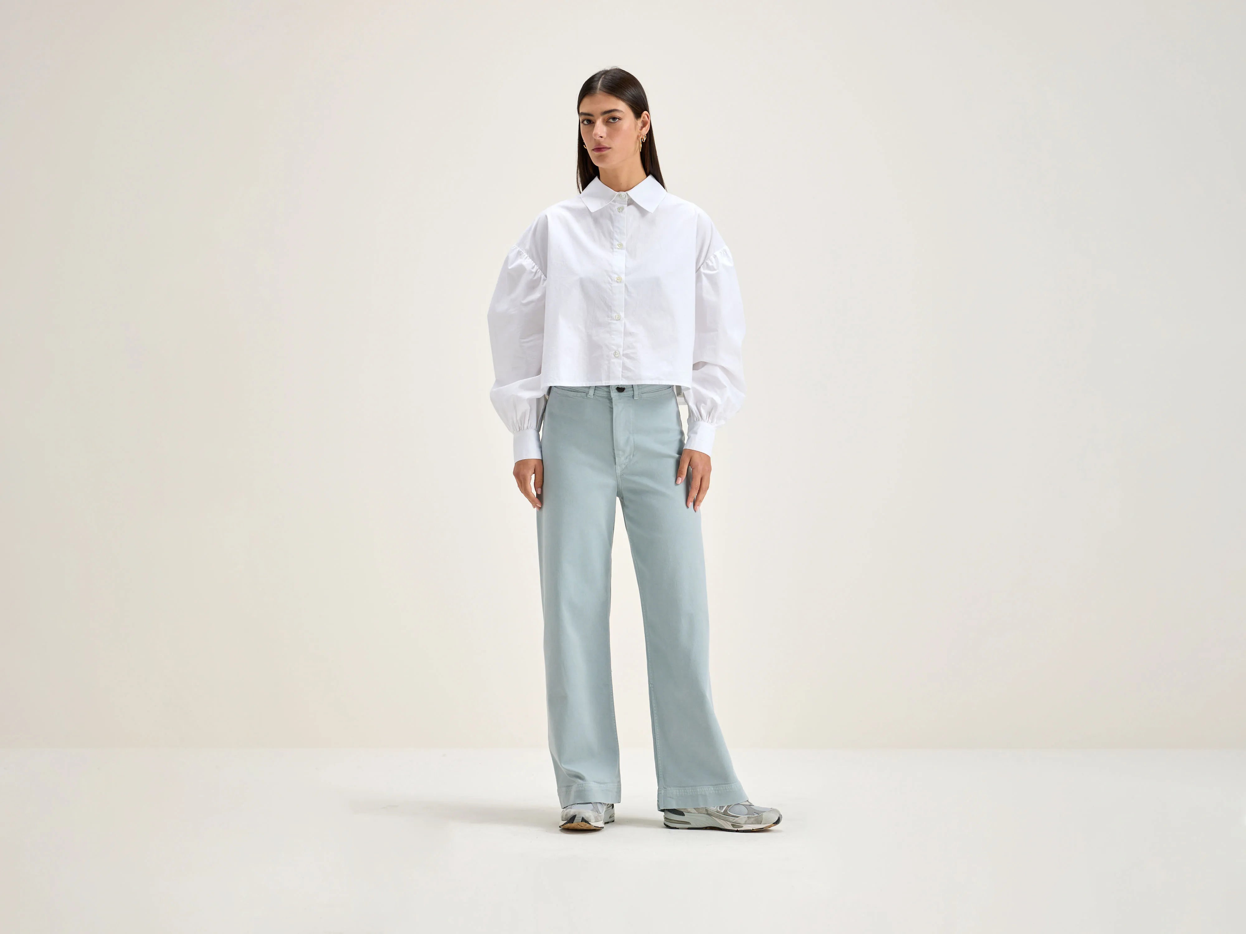 Lottie wide trousers (242 / W / GIVRE) Trousers Summer Linen