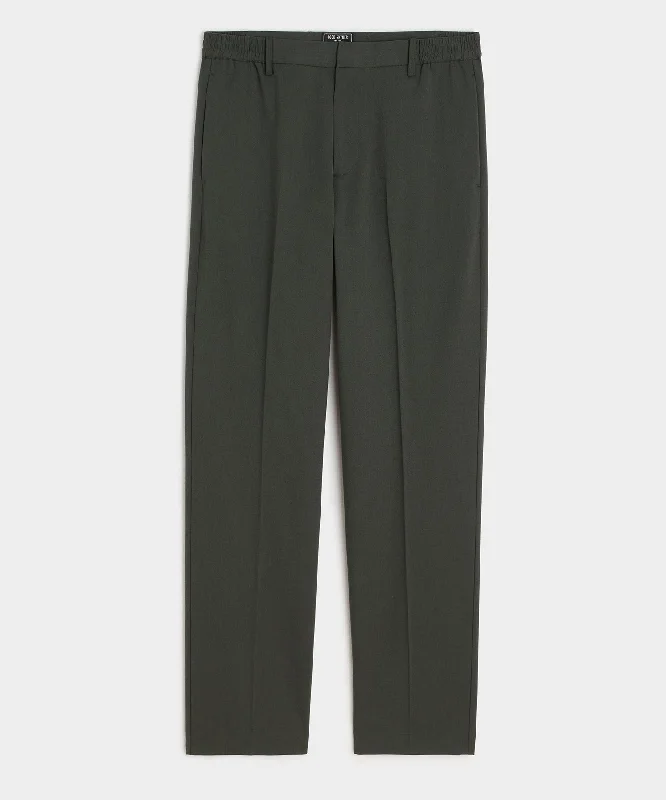 Italian Wool Cotton Gramercy Trouser Trousers Solid Black