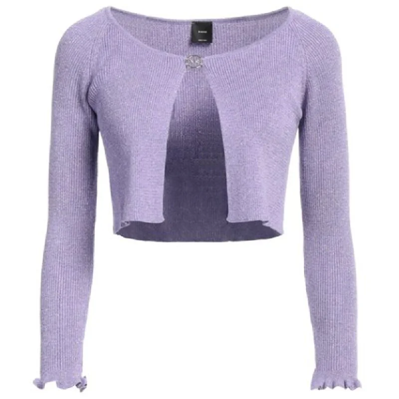 PINKO Purple Viscose Sweater Terry Terry Cloth Terry Knit