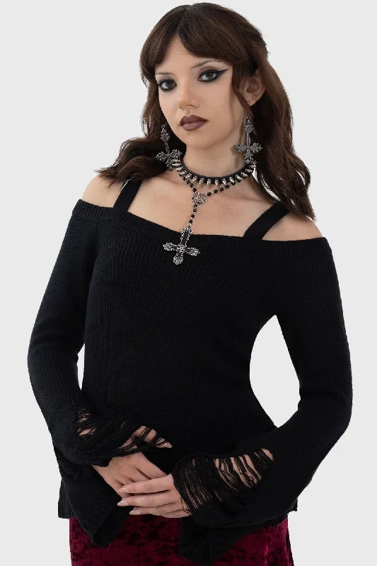 Night Widow Sweater High Neck Crew Neck V-Neck