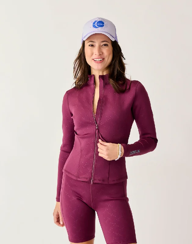 Stella Zip-Up Jacket: Disco Embossed Elasticated Jacket Padded Jacket Insulated Jacket Stella Zip-Up Jacket: Disco Embossed Elasticated Jacket Padded Jacket Insulated Jacket