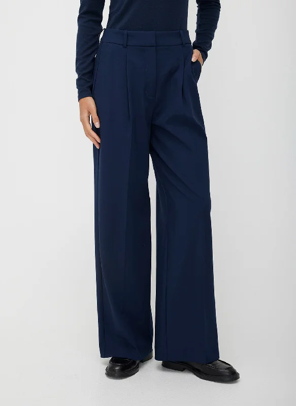 On Time Pleated Trousers Trousers sophisticated sleek