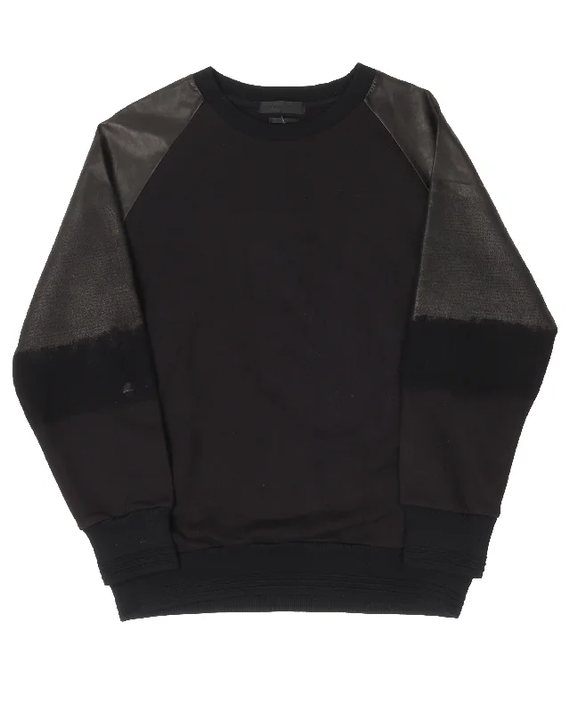 Hybrid Leather Sweater Knit Fabric Woven Fabric Fleece Fabric