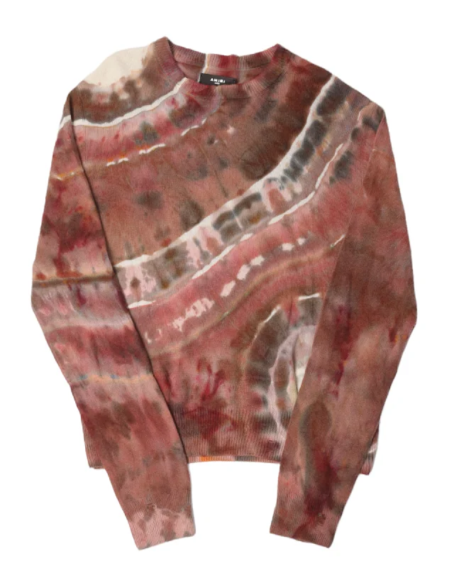 Tie-Dye Cashmere Blend Sweater Neon Metallic Matte