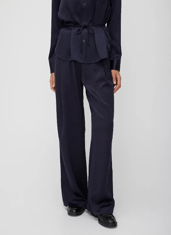Ecosatin High Rise Trousers Trousers versatile functional