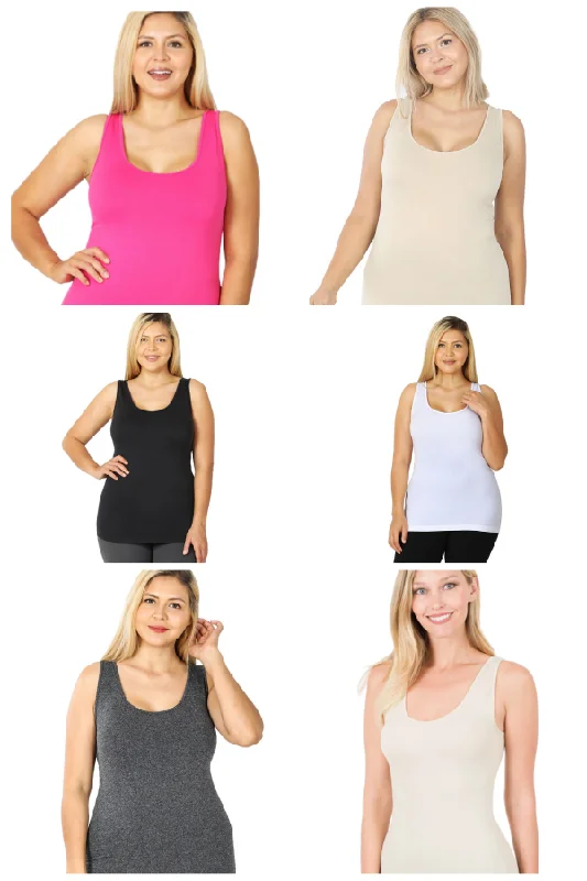 Beautifully Basic Scoop Neck Seamless Stretch Tank - Various Colors adorable tank top Beautifully Basic Scoop Neck Seamless Stretch Tank - Various Colors adorable tank top