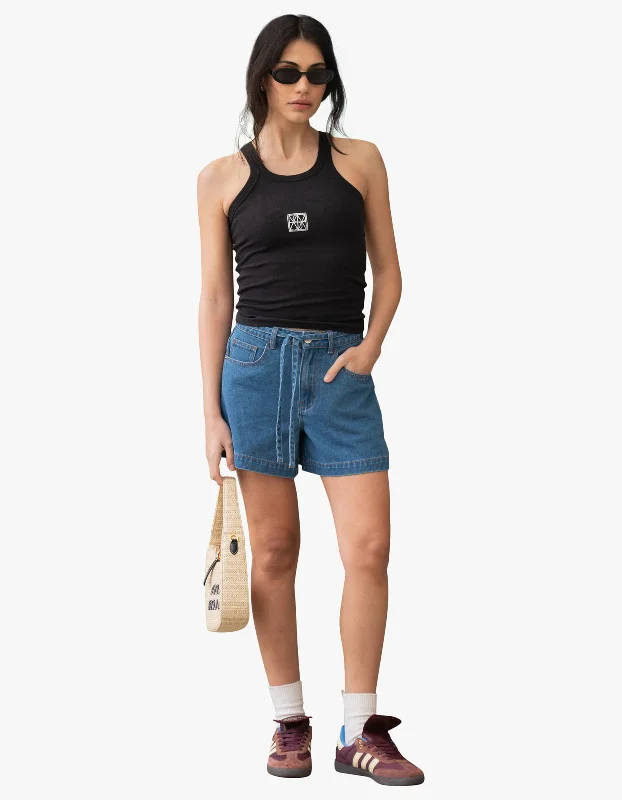 Monogram Tank - Noir boho tank top