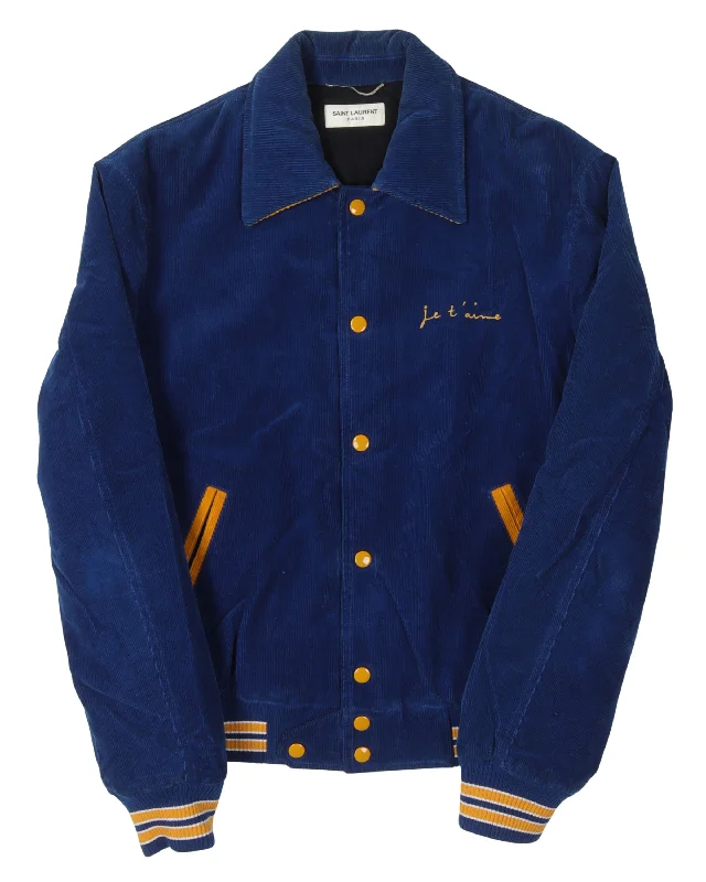 Corduroy Varsity Jacket Mesh Jacket Canvas Jacket Denim Jacket