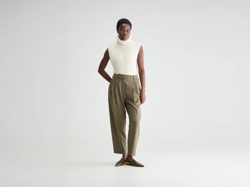 Valdo tailored trousers (251 / W / FOREST) Trousers Bridal Satin