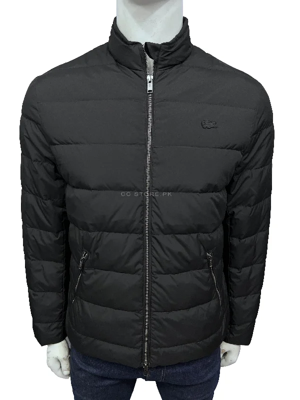 Lacoste Black Puffer Jacket Herringbone Jacket Checkered Jacket Solid Jacket