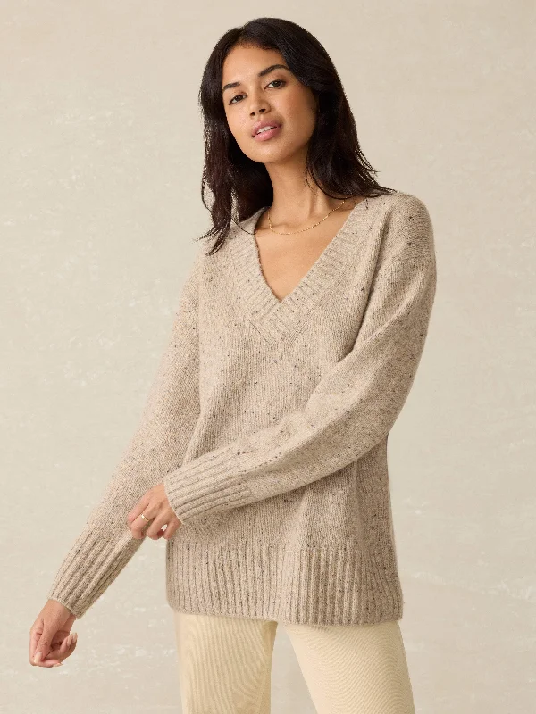 Driftwood Donegal Sweater - Oatcake Elasticated Padded Insulated